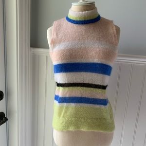 Multi-Color Mohair Mock Turtleneck